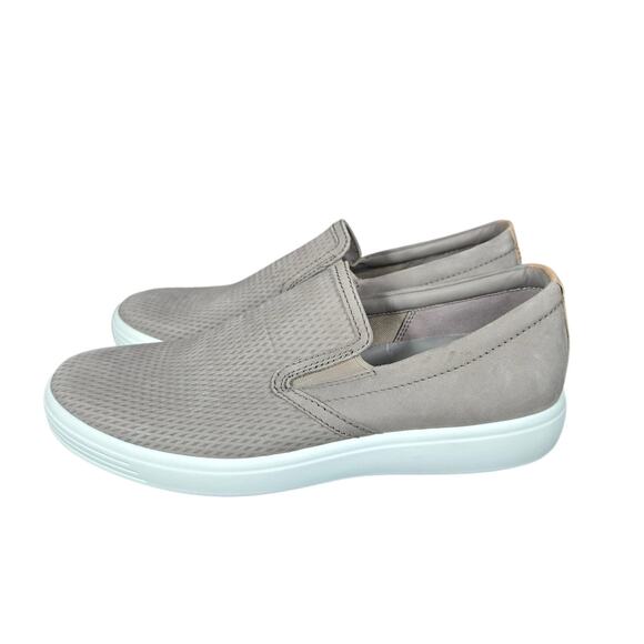 Ecco Soft 7 Slip On Shoes Mens 7-7.5 EU 41 Nubuck Leather Gray Casual Comfort main image 12